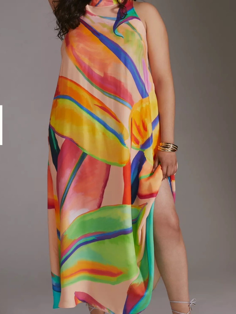 FARM Rio x Anthropologie Halter Maxi Dress